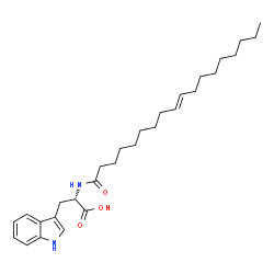 ChemSpider 2D Image | N-[(9E)-9-Octadecenoyl]-L-tryptophan | C29H44N2O3