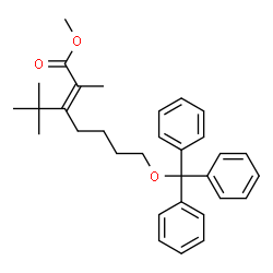 ChemSpider 2D Image | Methyl (2Z)-2-methyl-3-(2-methyl-2-propanyl)-7-(trityloxy)-2-heptenoate | C32H38O3