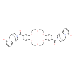 ChemSpider 2D Image | (1S,9R,1'S,9'R)-11,11'-(6,7,9,10,17,18,20,21-Octahydrodibenzo[b,k][1,4,7,10,13,16]hexaoxacyclooctadecine-2,13-diyldicarbonyl)bis(7,11-diazatricyclo[7.3.1.0~2,7~]trideca-2,4-dien-6-one) | C44H48N4O10