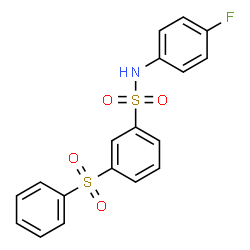 ChemSpider 2D Image | N-(4-Fluorophenyl)-3-(phenylsulfonyl)benzenesulfonamide | C18H14FNO4S2
