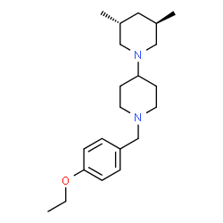 ChemSpider 2D Image | (3R,5R)-1'-(4-Ethoxybenzyl)-3,5-dimethyl-1,4'-bipiperidine | C21H34N2O