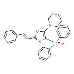 ChemSpider 2D Image | 4-{4-(Diphenylphosphoryl)-2-[(E)-2-phenylvinyl]-1,3-oxazol-5-yl}morpholine | C27H25N2O3P