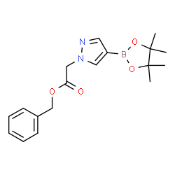 ChemSpider 2D Image | Benzyl [4-(4,4,5,5-tetramethyl-1,3,2-dioxaborolan-2-yl)-1H-pyrazol-1-yl]acetate | C18H23BN2O4
