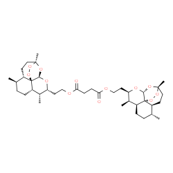 ChemSpider 2D Image | Bis{2-[(1S,4S,5R,8S,9R,10R,12R,13R)-1,5,9-trimethyl-11,14,15,16-tetraoxatetracyclo[10.3.1.0~4,13~.0~8,13~]hexadec-10-yl]ethyl} succinate | C38H58O12