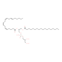 ChemSpider 2D Image | 24,27,28-Trihydroxy-24-oxido-18-oxo-19,23,25-trioxa-24lambda~5~-phosphaoctacosan-21-yl (5Z,8Z,11Z,14E)-5,8,11,14-icosatetraenoate | C44H79O10P