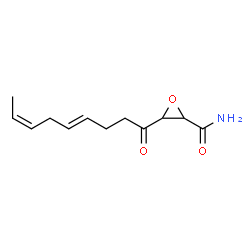 ChemSpider 2D Image | 3-[(4E,7Z)-4,7-Nonadienoyl]-2-oxiranecarboxamide | C12H17NO3