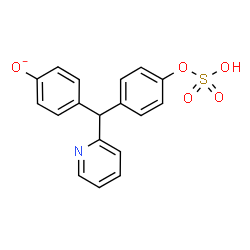 ChemSpider 2D Image | 4-{2-Pyridinyl[4-(sulfooxy)phenyl]methyl}phenolate | C18H14NO5S