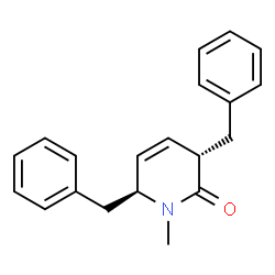 ChemSpider 2D Image | (3S,6S)-3,6-Dibenzyl-1-methyl-3,6-dihydro-2(1H)-pyridinone | C20H21NO