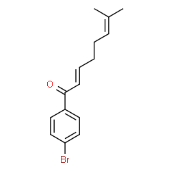 ChemSpider 2D Image | (2E)-1-(4-Bromophenyl)-7-methyl-2,6-octadien-1-one | C15H17BrO