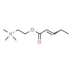ChemSpider 2D Image | N,N,N-Trimethyl-2-[(2E)-2-pentenoyloxy]ethanaminium | C10H20NO2