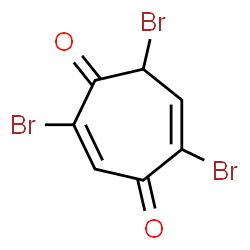 ChemSpider 2D Image | 2,5,7-Tribromo-2,5-cycloheptadiene-1,4-dione | C7H3Br3O2