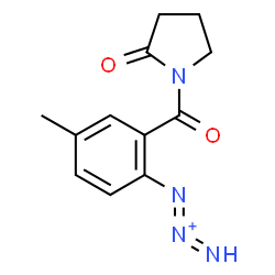 ChemSpider 2D Image | 1-{4-Methyl-2-[(2-oxo-1-pyrrolidinyl)carbonyl]phenyl}-1,2-triazadien-2-ium | C12H13N4O2