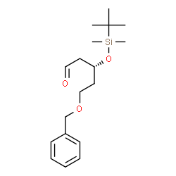 ChemSpider 2D Image | (3R)-5-(Benzyloxy)-3-{[dimethyl(2-methyl-2-propanyl)silyl]oxy}pentanal | C18H30O3Si