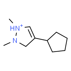 ChemSpider 2D Image | 4-Cyclopentyl-1,2-dimethyl-2,3-dihydro-1H-pyrazol-1-ium | C10H19N2