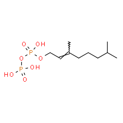 ChemSpider 2D Image | (2E)-3,7-Dimethyl-2-octen-1-yl trihydrogen diphosphate | C10H22O7P2