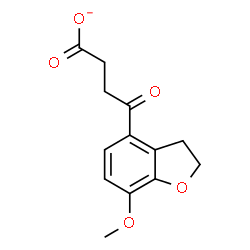 ChemSpider 2D Image | 4-(7-Methoxy-2,3-dihydro-1-benzofuran-4-yl)-4-oxobutanoate | C13H13O5