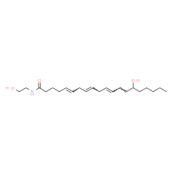 ChemSpider 2D Image | (5E,8E,11E,13E)-15-Hydroxy-N-(2-hydroxyethyl)-5,8,11,13-icosatetraenamide | C22H37NO3
