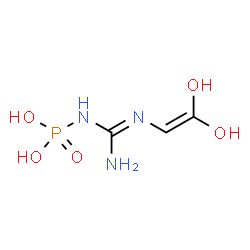 ChemSpider 2D Image | [N'-(2,2-Dihydroxyvinyl)carbamimidoyl]phosphoramidic acid | C3H8N3O5P