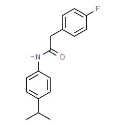 ChemSpider 2D Image | 2-(4-Fluorophenyl)-N-(4-isopropylphenyl)acetamide | C17H18FNO