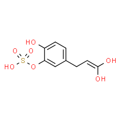 ChemSpider 2D Image | 5-(3,3-Dihydroxy-2-propen-1-yl)-2-hydroxyphenyl hydrogen sulfate | C9H10O7S