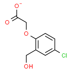 ChemSpider 2D Image | [4-Chloro-2-(hydroxymethyl)phenoxy]acetate | C9H8ClO4