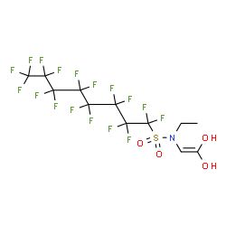 ChemSpider 2D Image | N-(2,2-Dihydroxyvinyl)-N-ethyl-1,1,2,2,3,3,4,4,5,5,6,6,7,7,8,8,8-heptadecafluoro-1-octanesulfonamide | C12H8F17NO4S