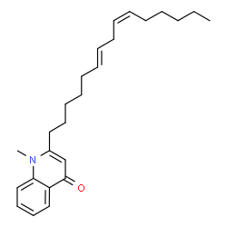 ChemSpider 2D Image | 1-Methyl-2-[(6E,9Z)-6,9-pentadecadien-1-yl]-4(1H)-quinolinone | C25H35NO