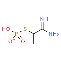 ChemSpider 2D Image | S-(1-Amino-1-imino-2-propanyl) hydrogen phosphorothioate | C3H8N2O3PS