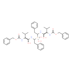 ChemSpider 2D Image | Bis(1-{[(1Z)-2-{[(benzyloxy)carbonyl]amino}-1-hydroxy-3-methyl-1-buten-1-yl]amino}-2-phenylethyl)phosphinic acid | C42H51N4O8P