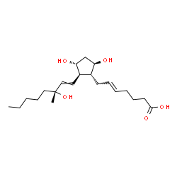 ChemSpider 2D Image | (5E,9beta,11alpha,15R)-9,11,15-Trihydroxy-15-methylprosta-5,13-dien-1-oic acid | C21H36O5