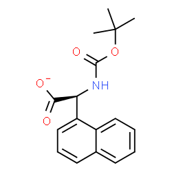ChemSpider 2D Image | (2S)-({[(2-Methyl-2-propanyl)oxy]carbonyl}amino)(1-naphthyl)acetate | C17H18NO4