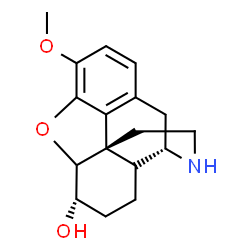 ChemSpider 2D Image | (6alpha,9alpha)-3-Methoxy-4,5-epoxymorphinan-6-ol | C17H21NO3