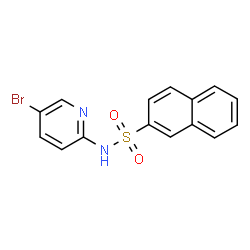 ChemSpider 2D Image | N-(5-Bromo-2-pyridinyl)-2-naphthalenesulfonamide | C15H11BrN2O2S