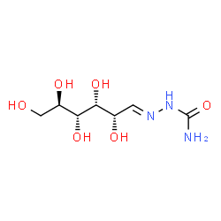 ChemSpider 2D Image | (2E)-2-[(2S,3R,4R,5R)-2,3,4,5,6-Pentahydroxyhexylidene]hydrazinecarboxamide (non-preferred name) | C7H15N3O6