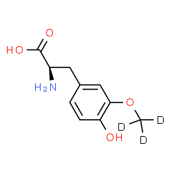 ChemSpider 2D Image | 3-[(~2~H_3_)Methyloxy]-D-tyrosine | C10H10D3NO4