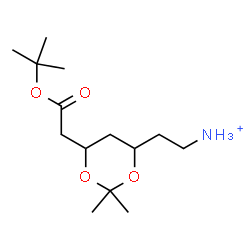 ChemSpider 2D Image | 2-(2,2-Dimethyl-6-{2-[(2-methyl-2-propanyl)oxy]-2-oxoethyl}-1,3-dioxan-4-yl)ethanaminium | C14H28NO4