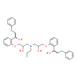 ChemSpider 2D Image | (1E,1'E)-1,1'-{(Propylimino)bis[(2-hydroxy-3,1-propanediyl)oxy-2,1-phenylene]}bis(3-phenyl-1-propen-1-ol) | C39H45NO6