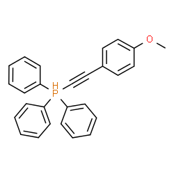 ChemSpider 2D Image | [(4-Methoxyphenyl)ethynyl](triphenyl)phosphorane | C27H23OP