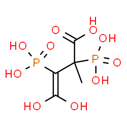ChemSpider 2D Image | 4,4-Dihydroxy-2-methyl-2,3-diphosphono-3-butenoic acid | C5H10O10P2