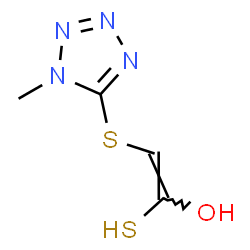 ChemSpider 2D Image | (Z)-2-[(1-Methyl-1H-tetrazol-5-yl)sulfanyl]-1-sulfanylethenol | C4H6N4OS2