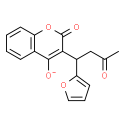 ChemSpider 2D Image | 3-[1-(2-Furyl)-3-oxobutyl]-2-oxo-2H-chromen-4-olate | C17H13O5