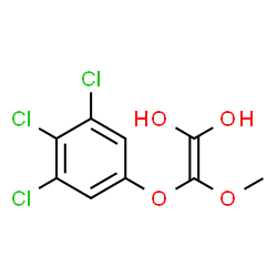 ChemSpider 2D Image | 2-Methoxy-2-(3,4,5-trichlorophenoxy)-1,1-ethenediol | C9H7Cl3O4