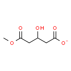 ChemSpider 2D Image | 3-Hydroxy-5-methoxy-5-oxopentanoate | C6H9O5