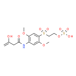 ChemSpider 2D Image | 2-({4-[(3-Hydroxy-3-butenoyl)amino]-2,5-dimethoxyphenyl}sulfonyl)ethyl hydrogen sulfate | C14H19NO10S2