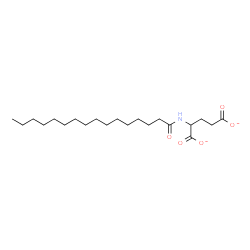 ChemSpider 2D Image | 2-(Palmitoylamino)pentanedioate | C21H37NO5