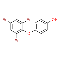 ChemSpider 2D Image | 4-(2,4,6-Tribromophenoxy)phenol | C12H7Br3O2