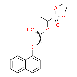 ChemSpider 2D Image | Dimethyl (1-{[(E)-1-hydroxy-2-(1-naphthyloxy)vinyl]oxy}ethyl)phosphonate | C16H19O6P