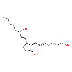 ChemSpider 2D Image | (5E,9alpha,15S)-9,15-Dihydroxyprosta-5,13-dien-1-oic acid | C20H34O4