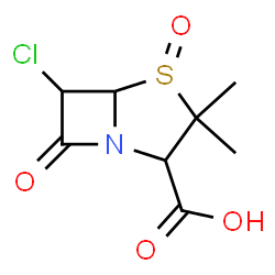 ChemSpider 2D Image | 6-Chloro-3,3-dimethyl-7-oxo-4-thia-1-azabicyclo[3.2.0]heptane-2-carboxylic acid 4-oxide | C8H10ClNO4S