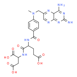 ChemSpider 2D Image | N-(4-{[(4-Amino-2-imino-2,4a-dihydro-6-pteridinyl)methyl](methyl)amino}benzoyl)-alpha-glutamylaspartic acid | C24H27N9O8